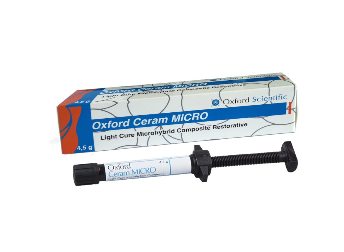 Oxford Ceram MICRO šviesoje kietėjantis Microhibrid atkuriamasis kompozitas