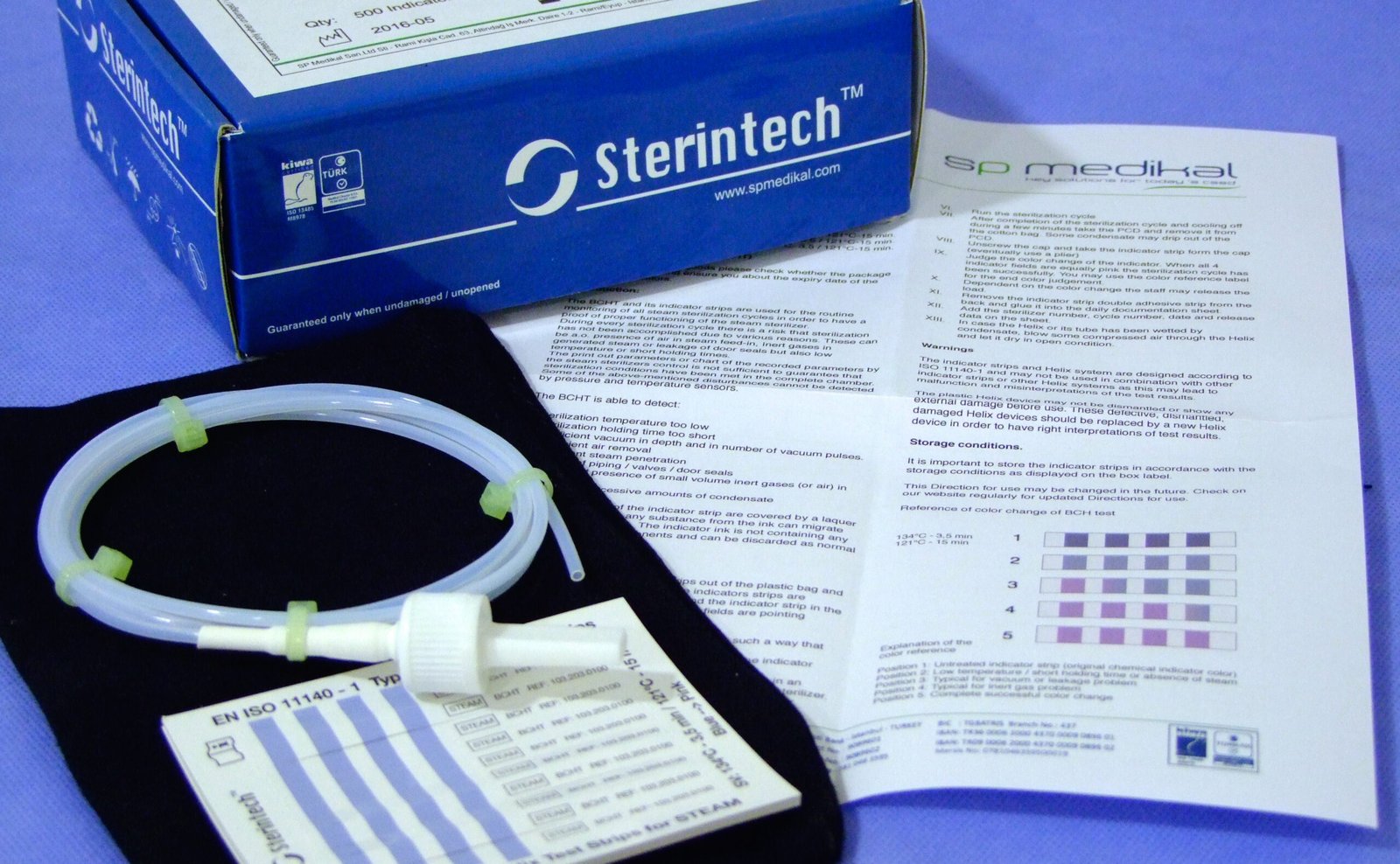 Sterintech krovinio kontrolės indikatorius (Batch Control Helix Test)